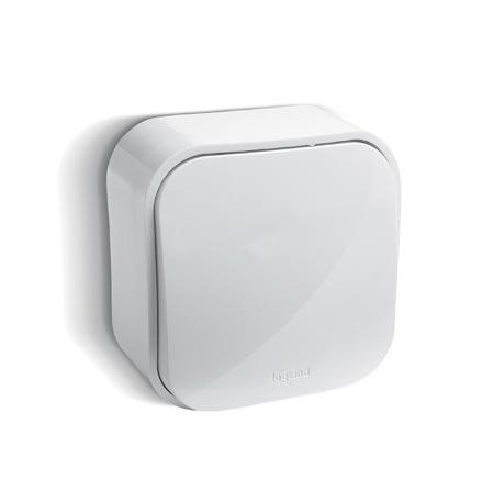 Legrand  Quteo  Белый Выключатель 1-клавишный открытая установка 782200