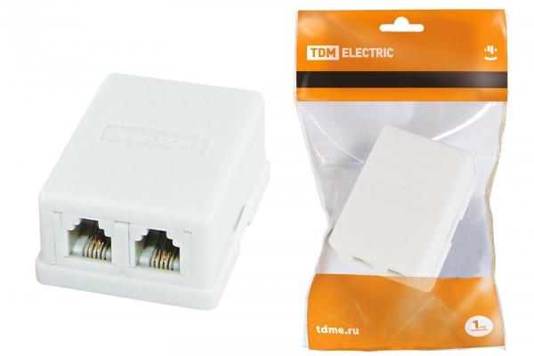 Розетка компьютерная 2x8P-8C RJ-45 CAT5e TDM