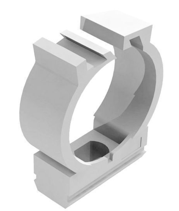 Крепеж-клипса универсальная 16мм серая с фиксатором