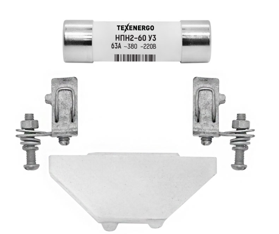 Предохранитель НПН-2-60, 63А в комплекте с контакт основанием и изолятором