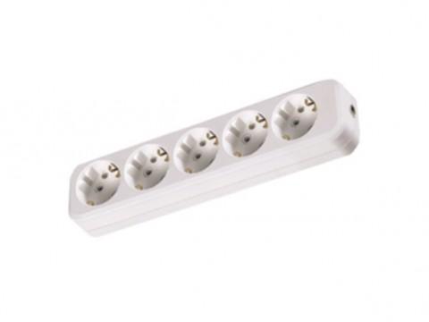 Колодка TDM 5 розеток 2П+3 16А 250В, белая