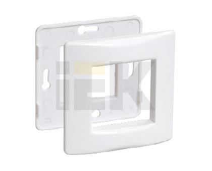 IEK  Праймер  Рамка и суппорт  Белый  для коробок КМКУ на 2 модуля  CKK-40D-RSK2-K01