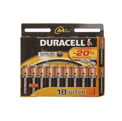 Элемент питания DURACELL MN1500/LR6 BP18 (кратно 18)