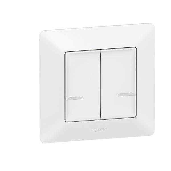 Legrand NETATMO Белый Умный беспроводной выключатель 2-клавишный 752187