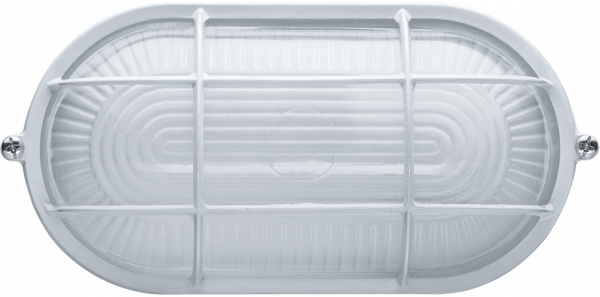 Светильник Navigator NBL-O2-60-E27 белый овальный с решеткой 94 801