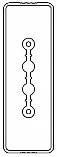 Секция прямая 1+0 точек отвода L=1000мм, Cu, 2P, 25A