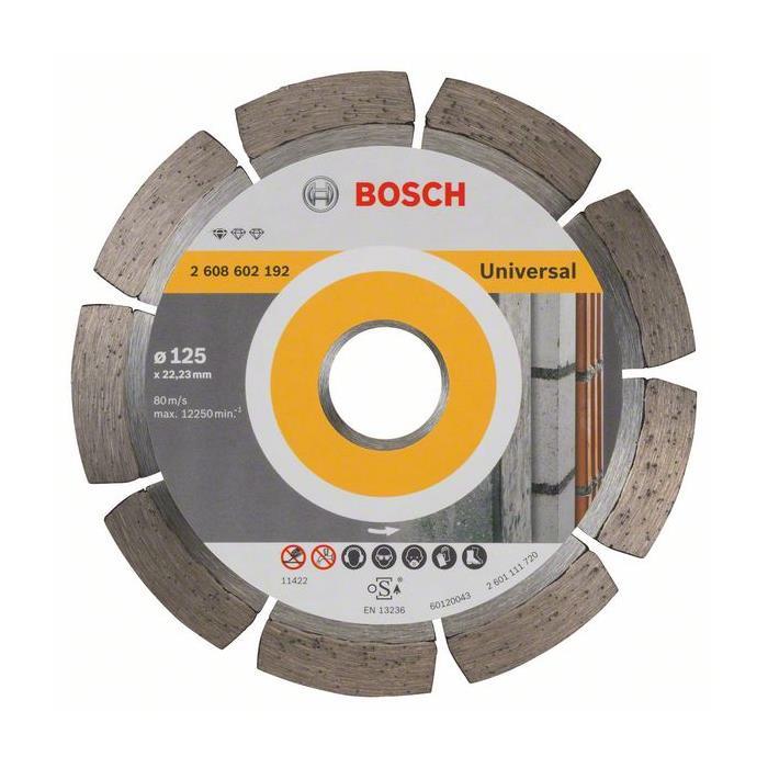 Диск алмазный Bosch  125*22*1.6 универсал сегмент (Universal)  2608602192