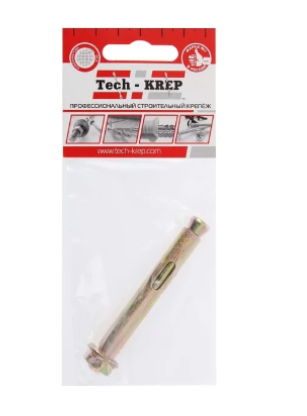 Анкерный болт с гайкой 12*129 (10 шт) - пакет Tech-Krep